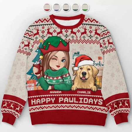Personalized ugly sweatshirts for dogs and cats make great Christmas gifts for pet owners and lovers